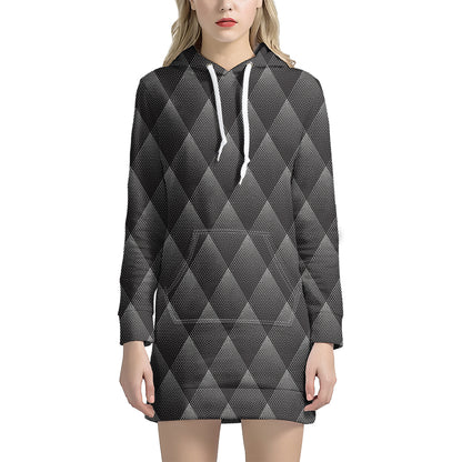 Dot Geometric Triangle Pattern Print Hoodie Dress