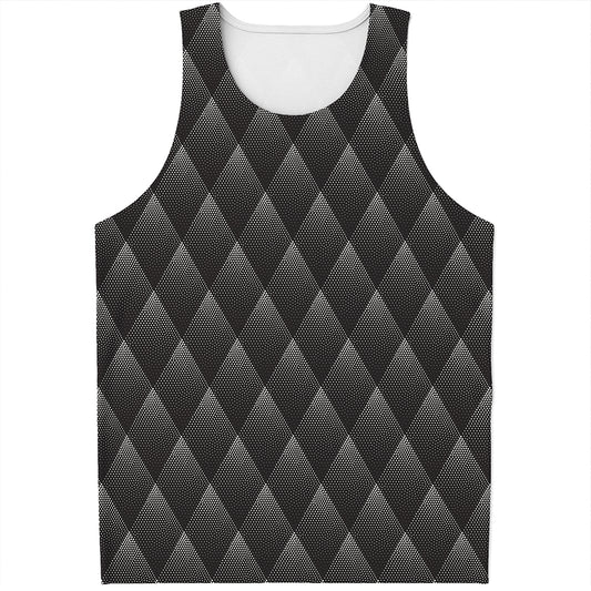 Dot Geometric Triangle Pattern Print Men's Tank Top