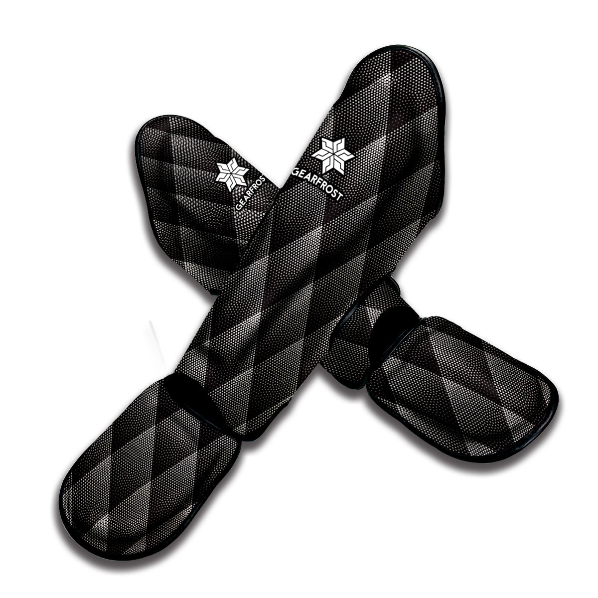 Dot Geometric Triangle Pattern Print Muay Thai Shin Guard