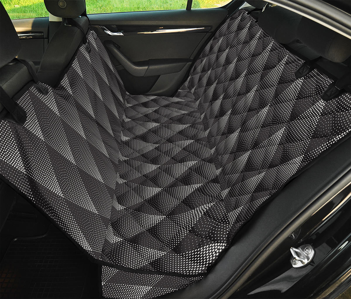 Dot Geometric Triangle Pattern Print Pet Car Back Seat Cover
