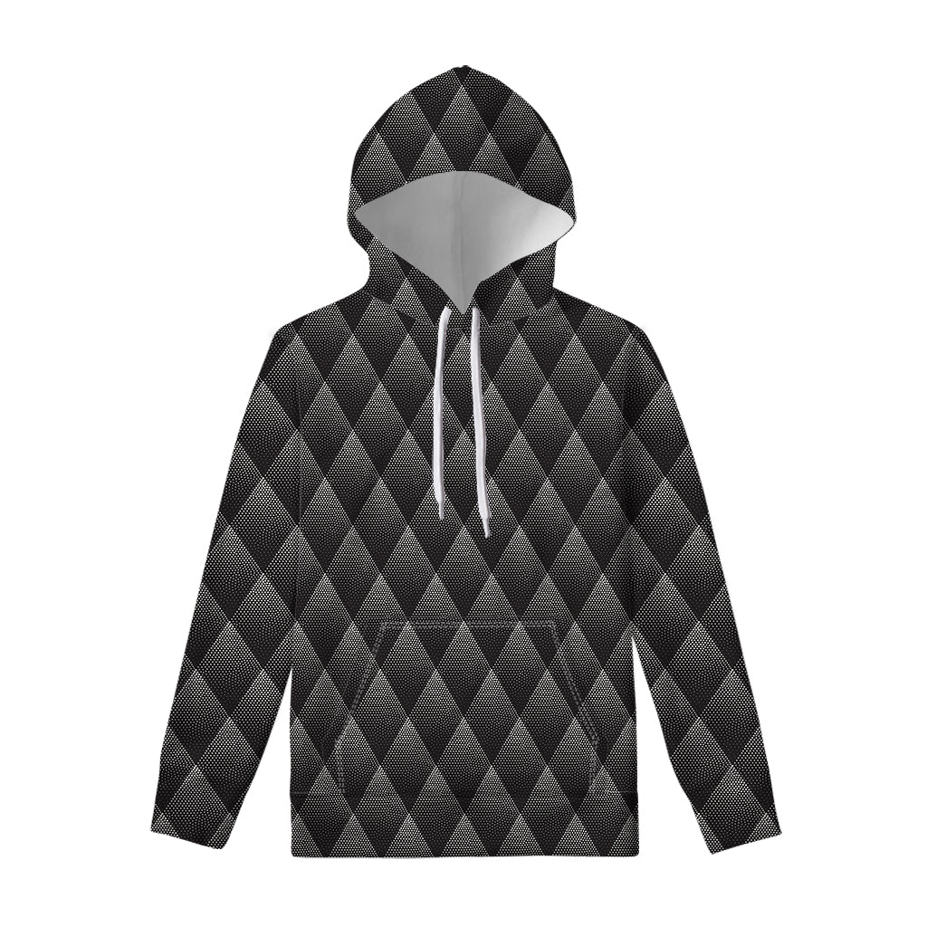 Dot Geometric Triangle Pattern Print Pullover Hoodie
