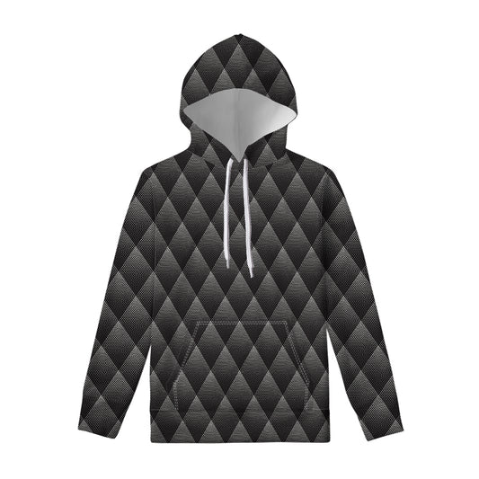 Dot Geometric Triangle Pattern Print Pullover Hoodie