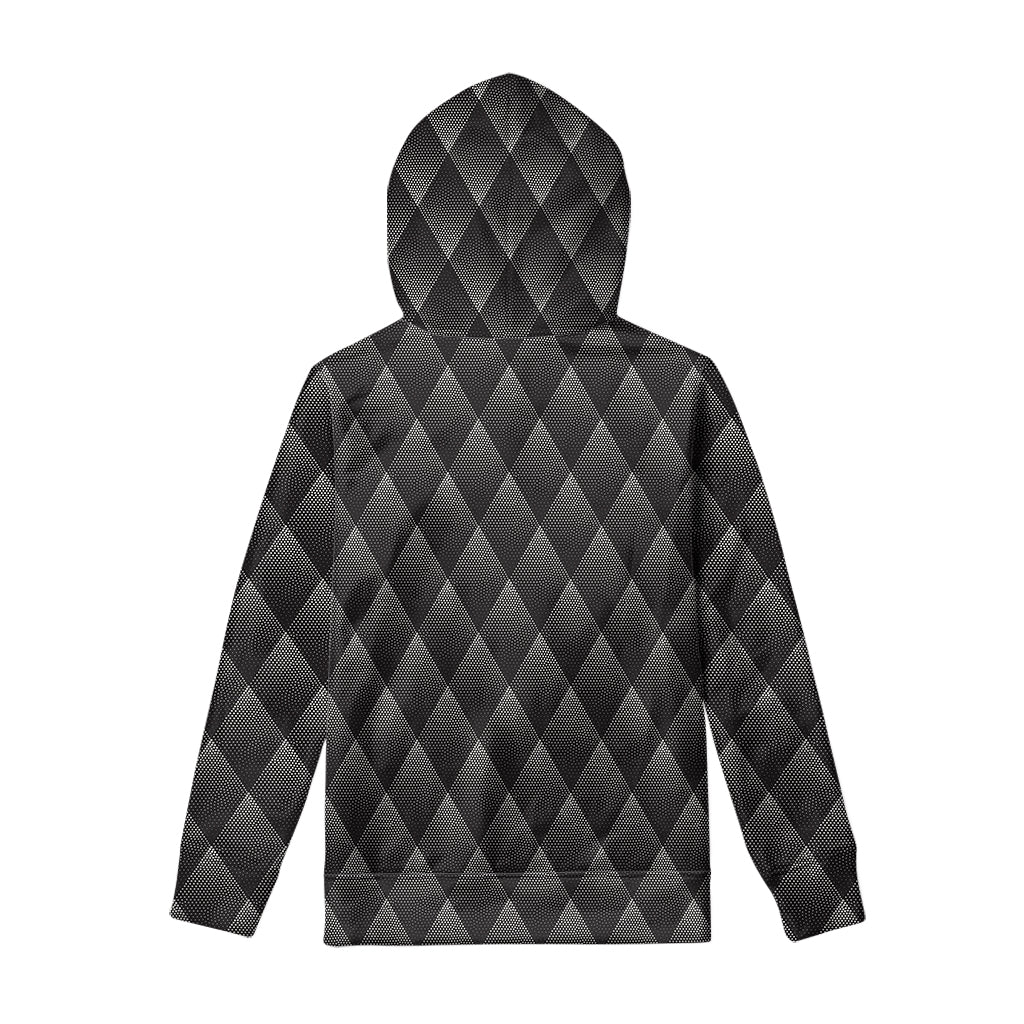 Dot Geometric Triangle Pattern Print Pullover Hoodie
