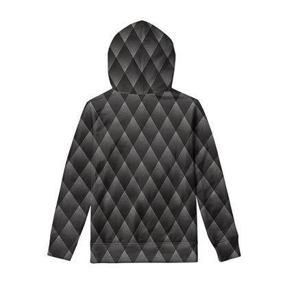 Dot Geometric Triangle Pattern Print Pullover Hoodie