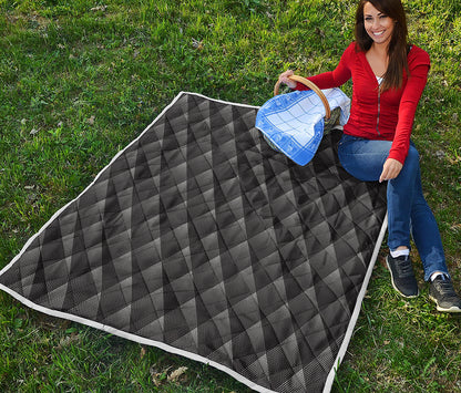 Dot Geometric Triangle Pattern Print Quilt