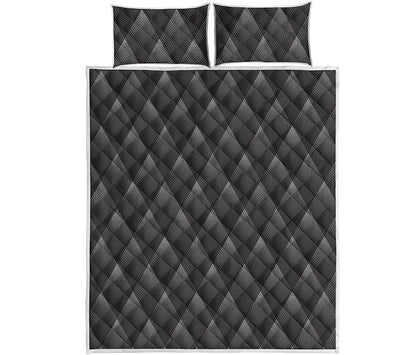 Dot Geometric Triangle Pattern Print Quilt Bed Set