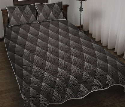 Dot Geometric Triangle Pattern Print Quilt Bed Set
