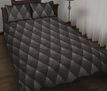 Dot Geometric Triangle Pattern Print Quilt Bed Set