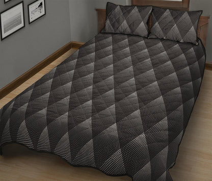 Dot Geometric Triangle Pattern Print Quilt Bed Set