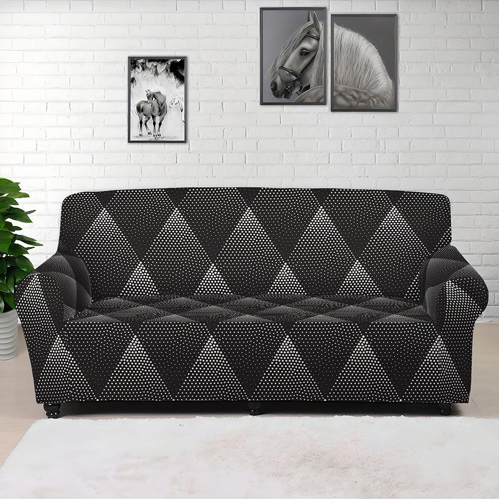 Dot Geometric Triangle Pattern Print Sofa Cover