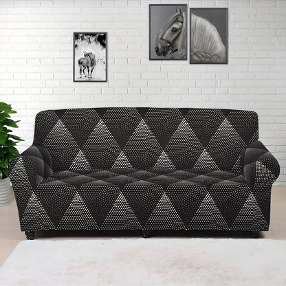 Dot Geometric Triangle Pattern Print Sofa Cover