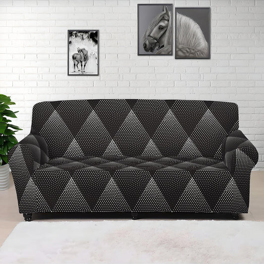 Dot Geometric Triangle Pattern Print Sofa Cover