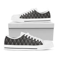 Dot Geometric Triangle Pattern Print White Low Top Sneakers