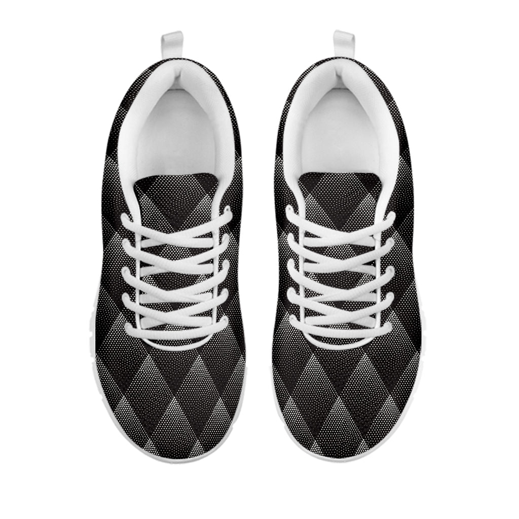 Dot Geometric Triangle Pattern Print White Sneakers