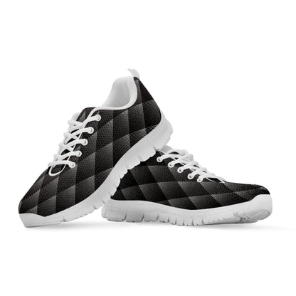Dot Geometric Triangle Pattern Print White Sneakers