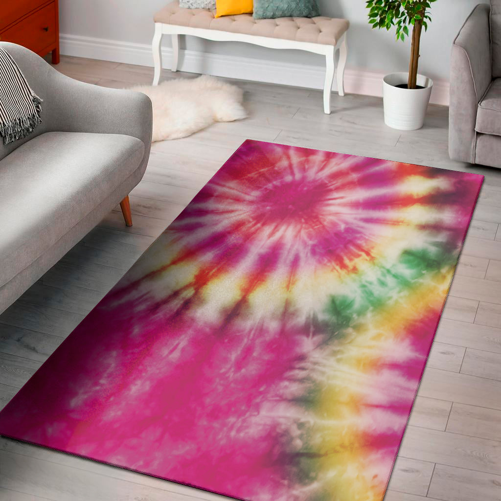 Double Tie Dye Print Area Rug