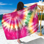 Double Tie Dye Print Beach Sarong Wrap