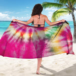 Double Tie Dye Print Beach Sarong Wrap