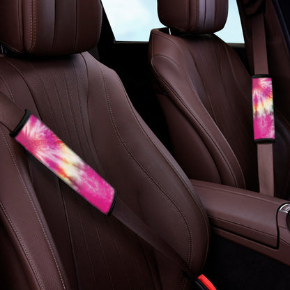 Double Tie Dye Print Car Seat Belt Covers