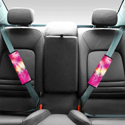 Double Tie Dye Print Car Seat Belt Covers