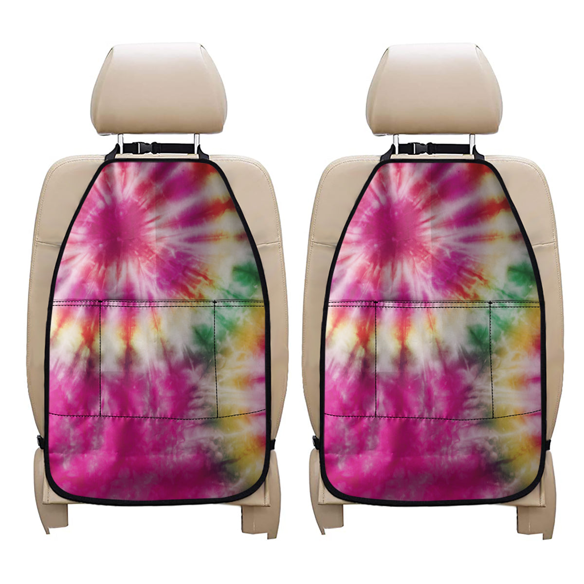 Double Tie Dye Print Car Seat Organizers