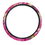Double Tie Dye Print Car Steering Wheel Cover