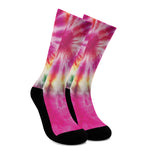 Double Tie Dye Print Crew Socks
