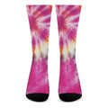 Double Tie Dye Print Crew Socks