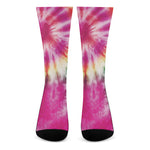 Double Tie Dye Print Crew Socks