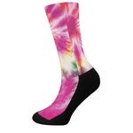 Double Tie Dye Print Crew Socks