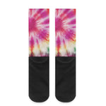 Double Tie Dye Print Crew Socks