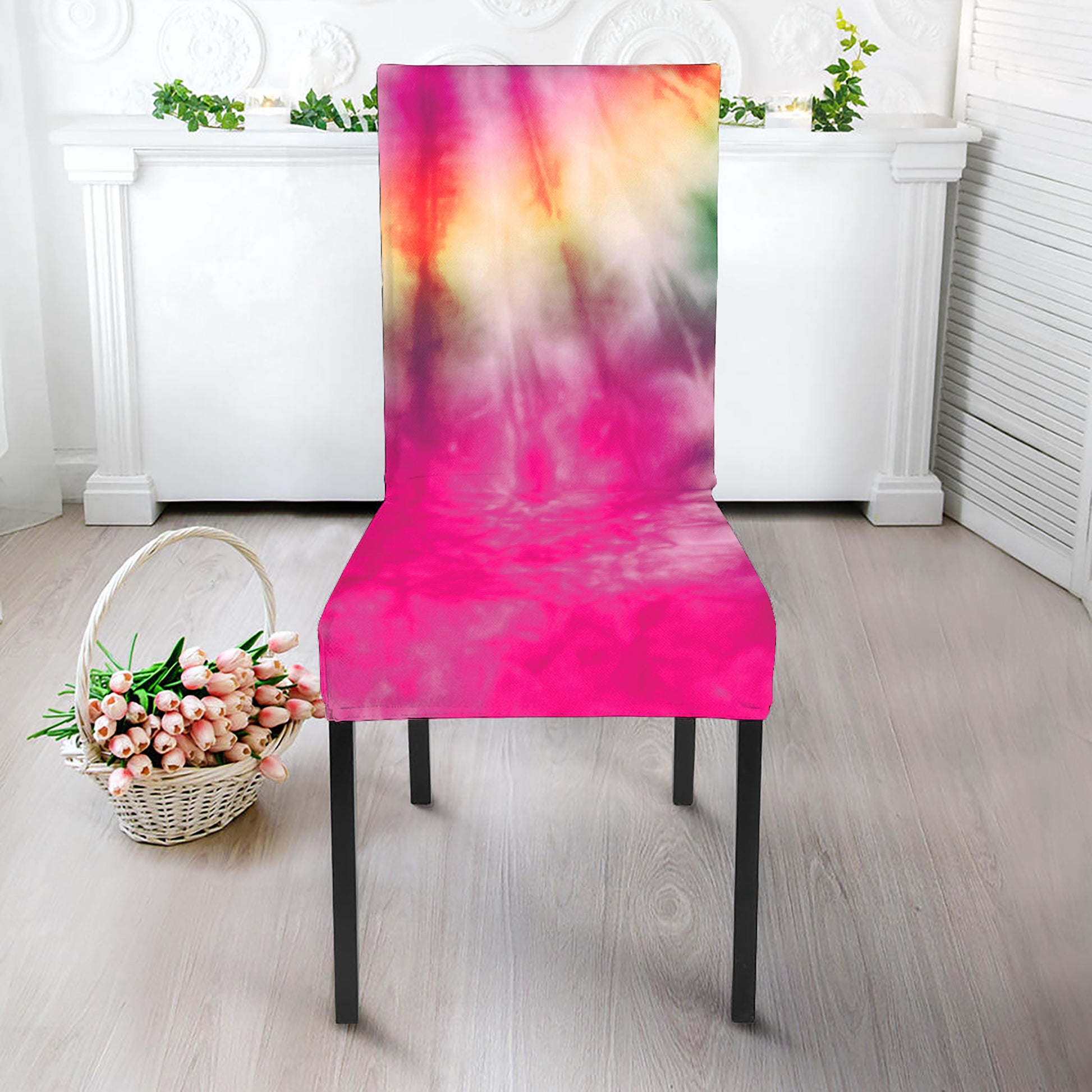 Double Tie Dye Print Dining Chair Slipcover