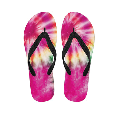 Double Tie Dye Print Flip Flops