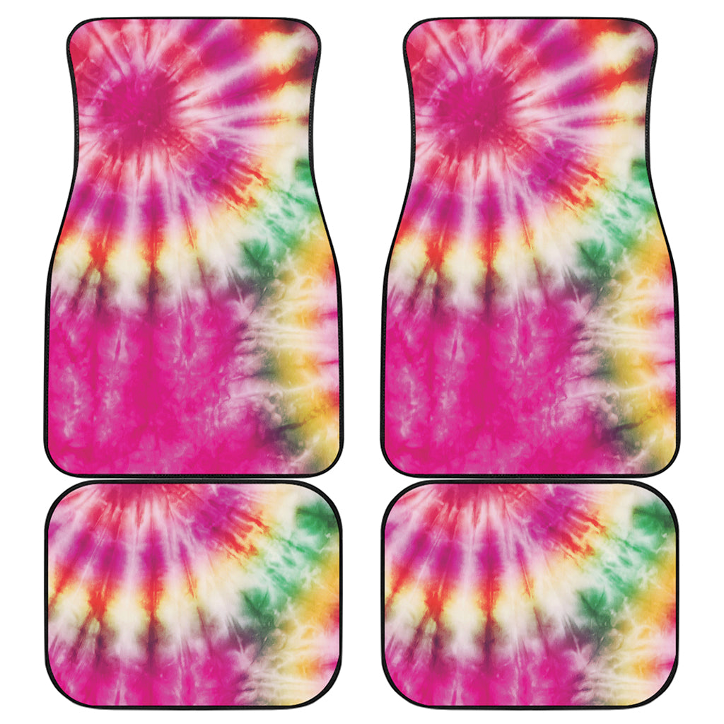 Double Tie Dye Print Front and Back Car Floor Mats
