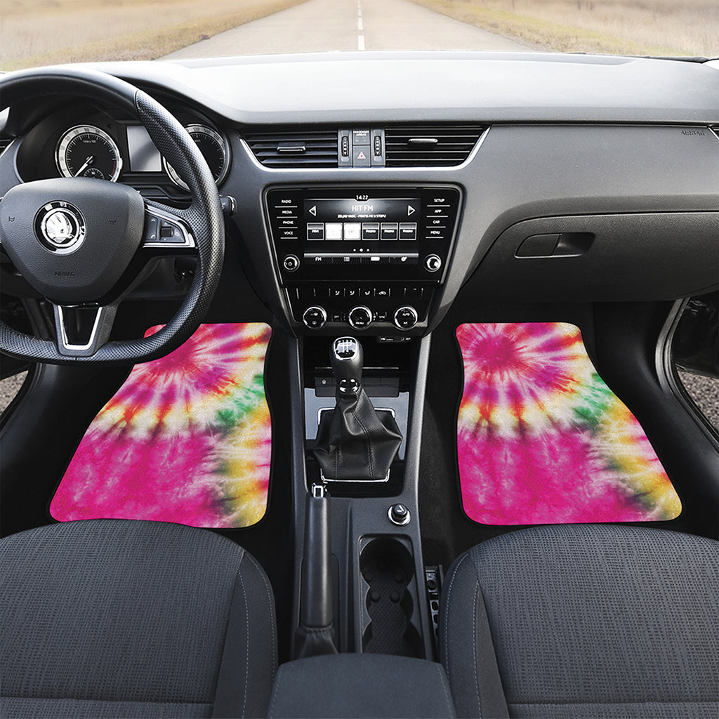 Double Tie Dye Print Front and Back Car Floor Mats