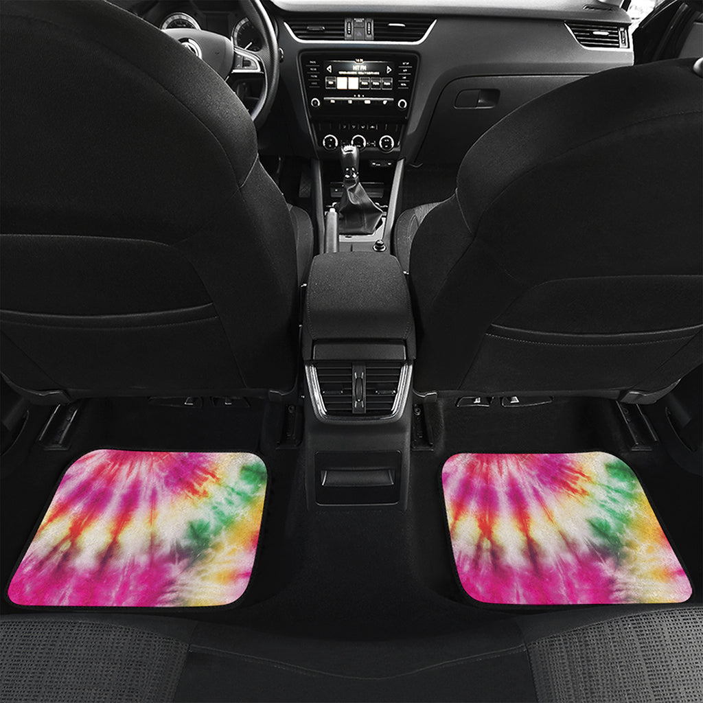Double Tie Dye Print Front and Back Car Floor Mats