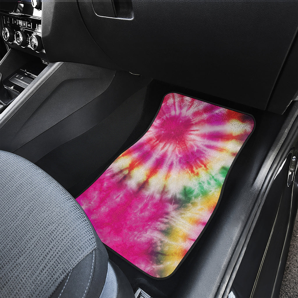 Double Tie Dye Print Front and Back Car Floor Mats