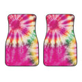 Double Tie Dye Print Front Car Floor Mats