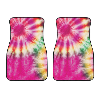 Double Tie Dye Print Front Car Floor Mats