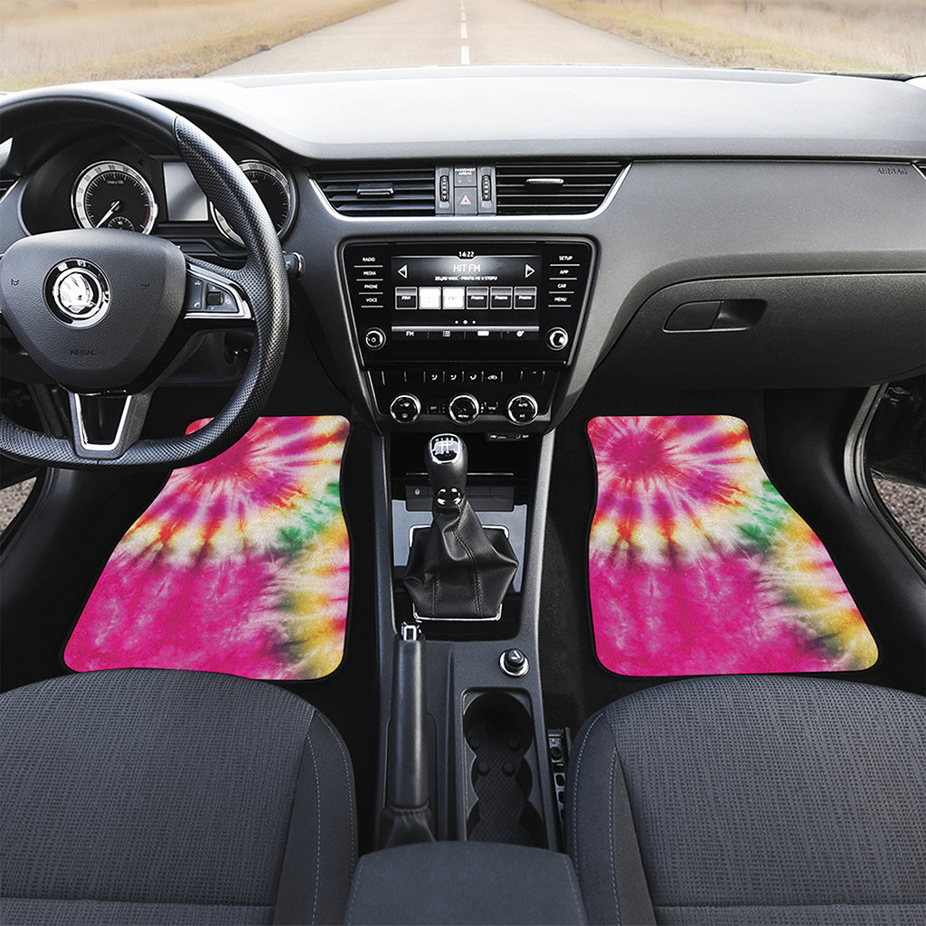 Double Tie Dye Print Front Car Floor Mats