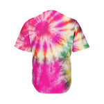 Double Tie Dye Print Men's Baseball Jersey