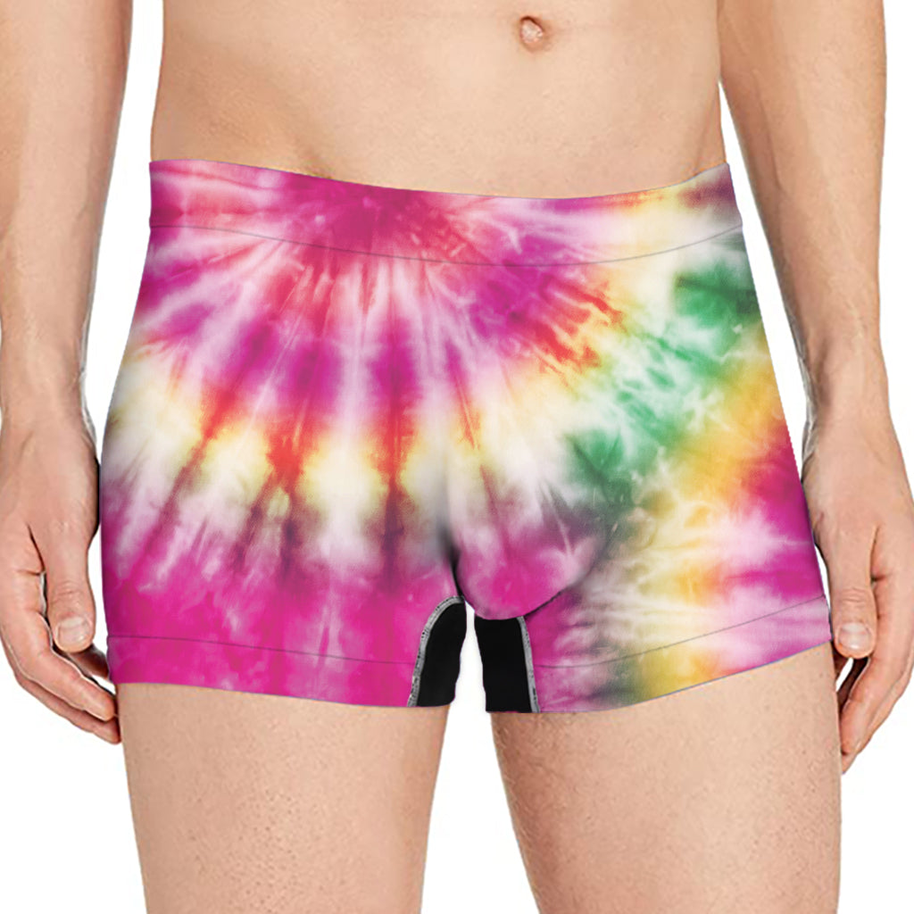 Double Tie Dye Print Men's Boxer Briefs