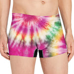 Double Tie Dye Print Men's Boxer Briefs