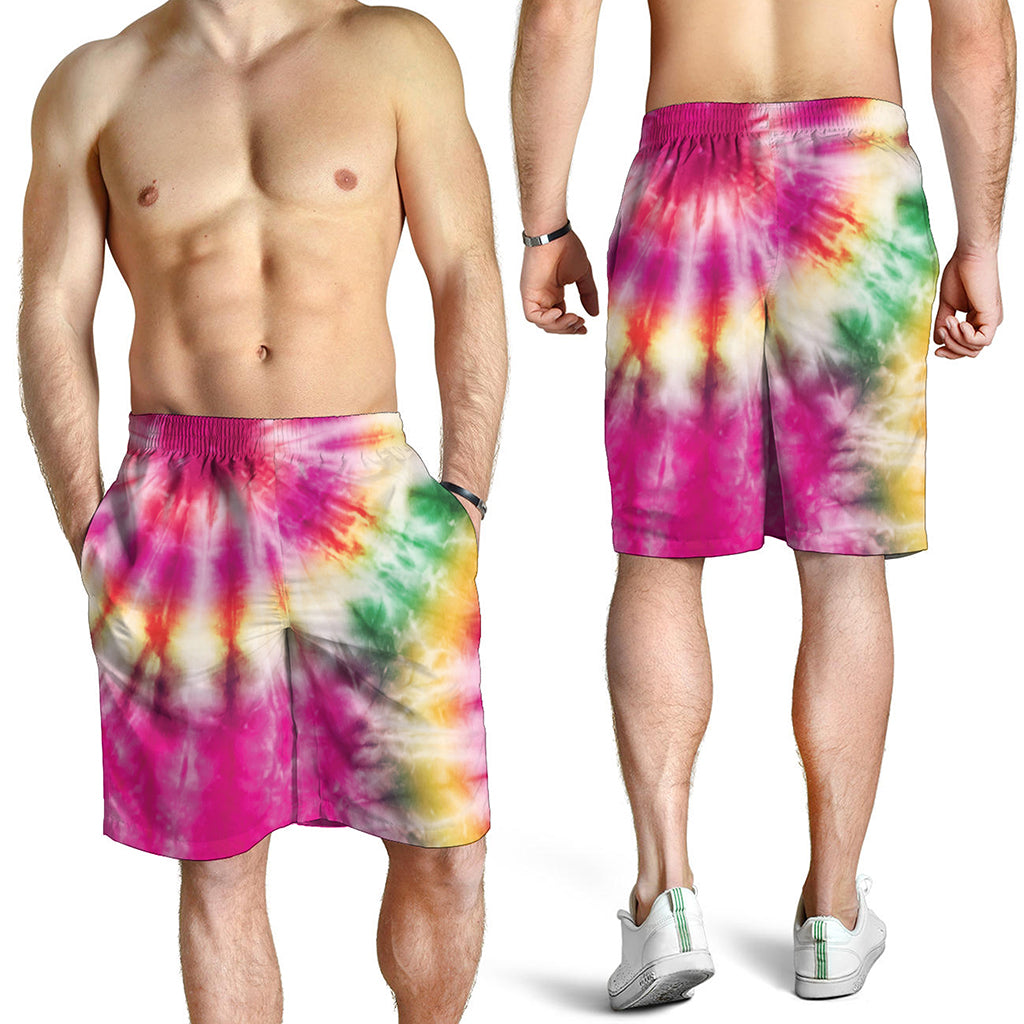 Double Tie Dye Print Men's Shorts