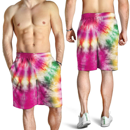 Double Tie Dye Print Men's Shorts