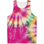 Double Tie Dye Print Men's Tank Top