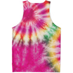 Double Tie Dye Print Men's Tank Top