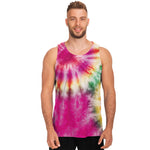 Double Tie Dye Print Men's Tank Top