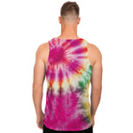 Double Tie Dye Print Men's Tank Top