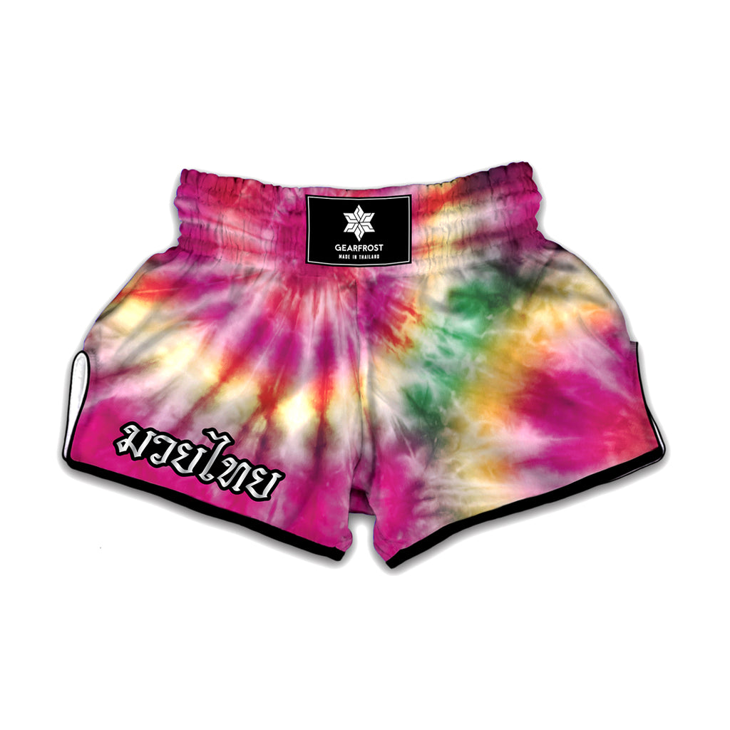 Double Tie Dye Print Muay Thai Boxing Shorts